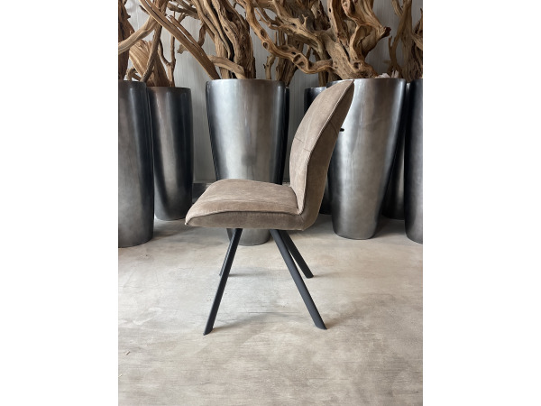 Eetkamerstoel Vale (set van 4) microvezel stof-taupe – foto 3 – kavel bij XL Auctions