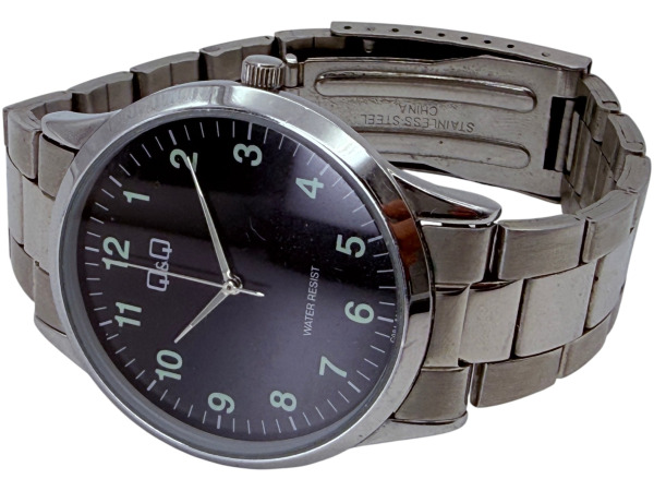 Q&Q | Klassiek Zilverkleurig Herenhorloge – foto 3 – kavel bij XL Auctions