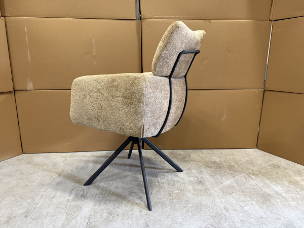 Ovion Armstoel (set van 6) - Weefstof - Bruin – foto 2 – kavel bij XL Auctions