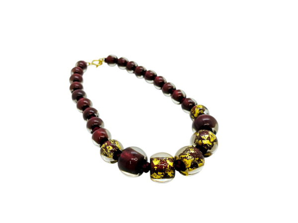 Murano Glas | Exclusief Collier met Bladgoud – foto 3 – kavel bij XL Auctions