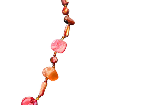 Prachtig Collier met Carneool, Parelmoer en Barokparels – foto 3 – kavel bij XL Auctions