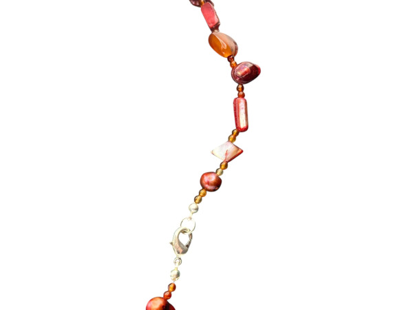 Prachtig Collier met Carneool, Parelmoer en Barokparels – foto 5 – kavel bij XL Auctions