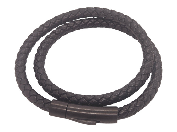 Kobla | Dubbel Gevlochten Leren Armband – foto 4 – kavel bij XL Auctions