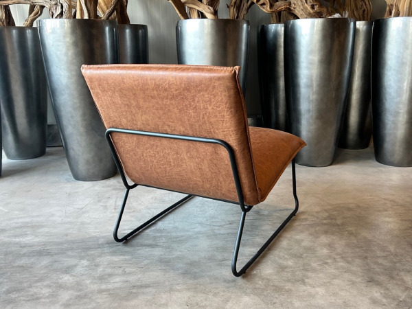 Fauteuil Cas - Design - Lounge - Stof - Cognac - Lichtbruin – foto 2 – kavel bij XL Auctions