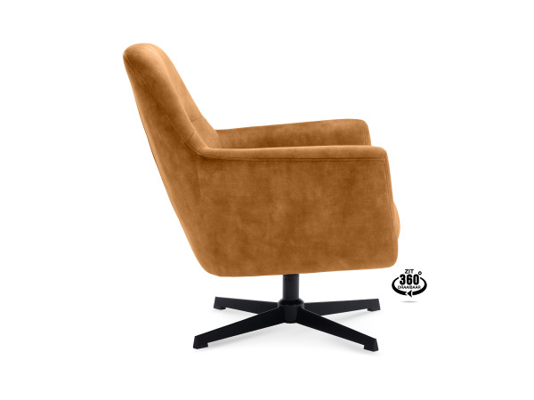 Fauteuils Emma - Draaibaar - Velours - Cognac – foto 3 – kavel bij XL Auctions