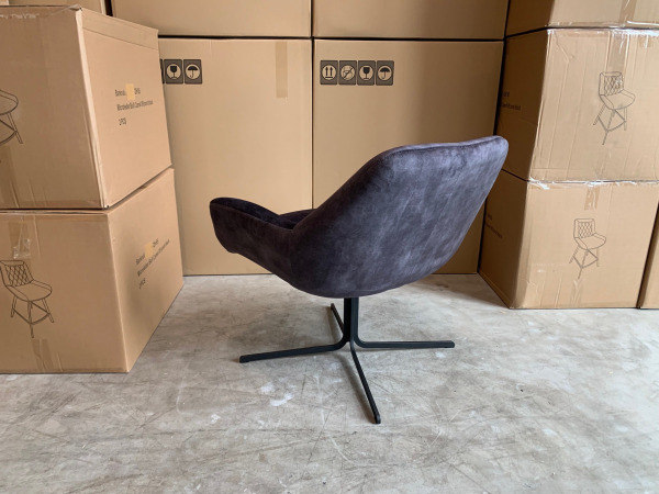 Fauteuil Risto 360 - Velours - Draaibaar - Antraciet – foto 2 – kavel bij XL Auctions