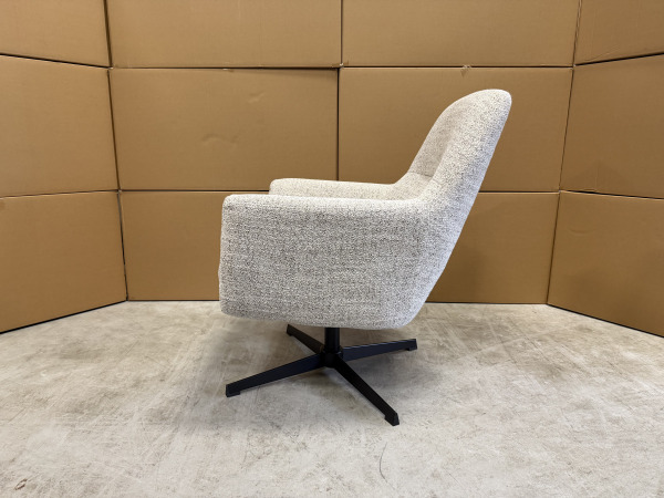 Fauteuil Skape (set van 2)- Draaibaar-Linnenstof-Naturel – foto 2 – kavel bij XL Auctions