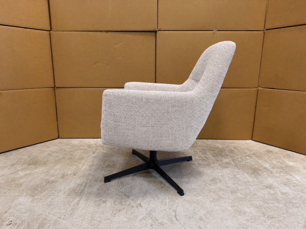 Fauteuil Skape - Draaibaar - Linnenstof - Licht Grijs – foto 2 – kavel bij XL Auctions