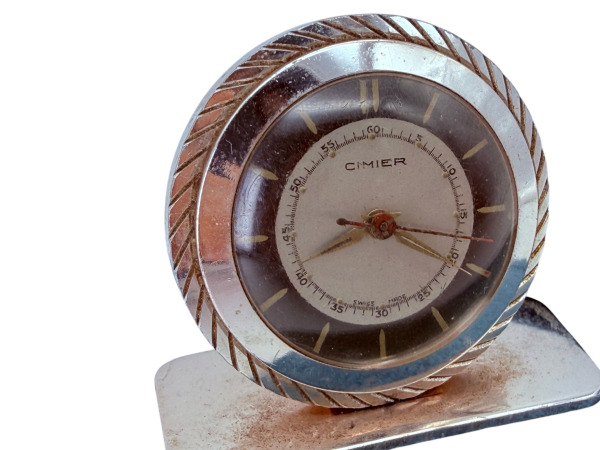 Cimier | Zeldzame Vintage Bureauklok met Etui – foto 2 – kavel bij XL Auctions