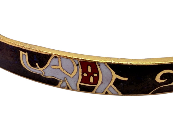 Chique Cloisonné Bangle met Olifanten – foto 4 – kavel bij XL Auctions