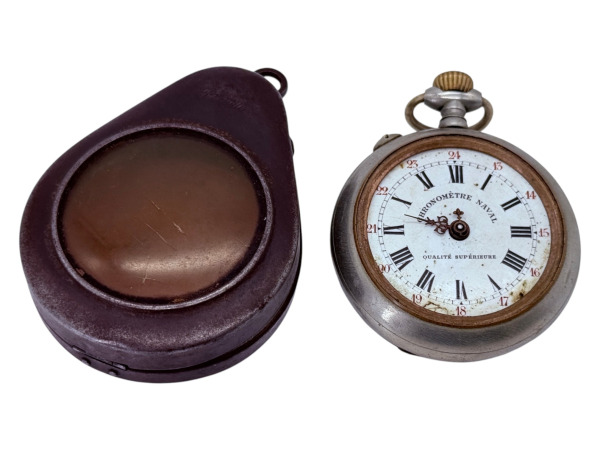 Chronomètre Naval | Antiek Zakhorloge met Beschermkast – kavel bij XL Auctions