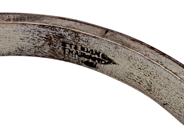 Luxe Zilveren Bangle met Zwarte Onyx – foto 6 – kavel bij XL Auctions