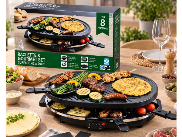 Gourmet set 8 personen 42x29cm – foto 2 – kavel bij XL Auctions