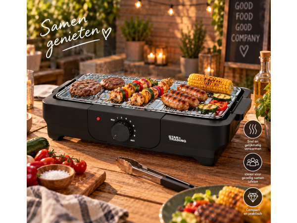 Tristar elektrische tafelbarbecue 40 x 23 cm – foto 2 – kavel bij XL Auctions