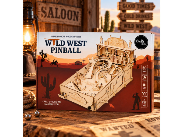 3D Wild West houten flipperkastspel – foto 2 – kavel bij XL Auctions
