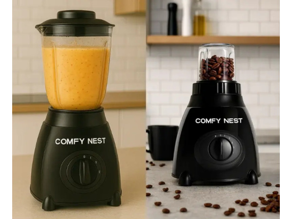 800 W 2-in-1 glazen blender en molen - zwart – foto 2 – kavel bij XL Auctions