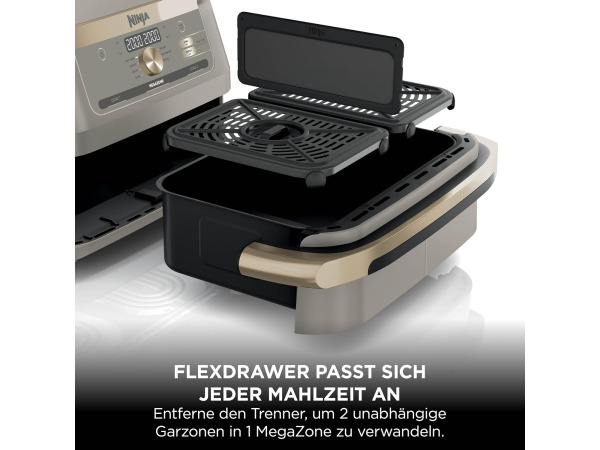 Ninja Foodi FlexDrawer - Airfryer - 10.4L (Scheurtje) – foto 2 – kavel bij XL Auctions