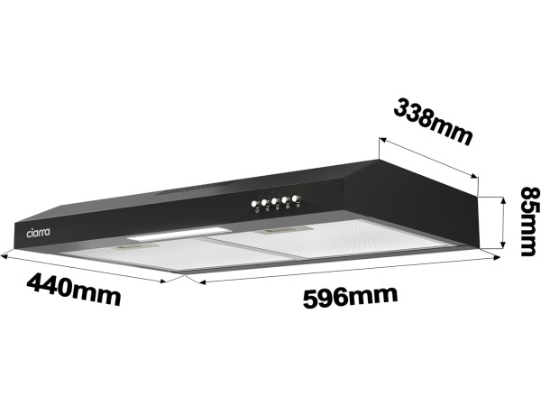 CIARRA CBCB6903D A+ Afzuigkap 60cm - 220 m³/h – foto 3 – kavel bij XL Auctions