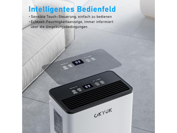 OKYUK Elektrische luchtontvochtiger - 12L - 60 m² – foto 7 – kavel bij XL Auctions