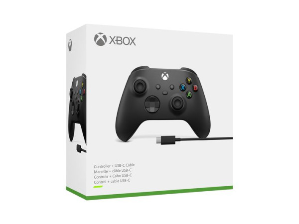 Xbox Draadloze Controller - Carbon Zwart + Kabel USB-C – foto 2 – kavel bij XL Auctions