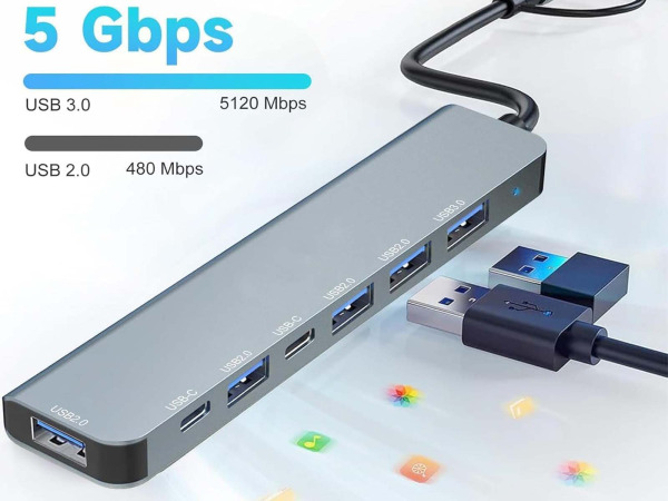 7 in 1 hub - USB-A en USB-C – foto 4 – kavel bij XL Auctions