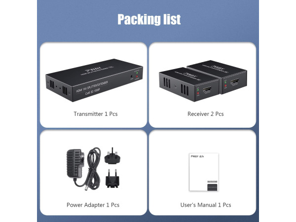 HDMI Splitter Extender 1X2-poort via Cat5e / Cat6 – foto 3 – kavel bij XL Auctions