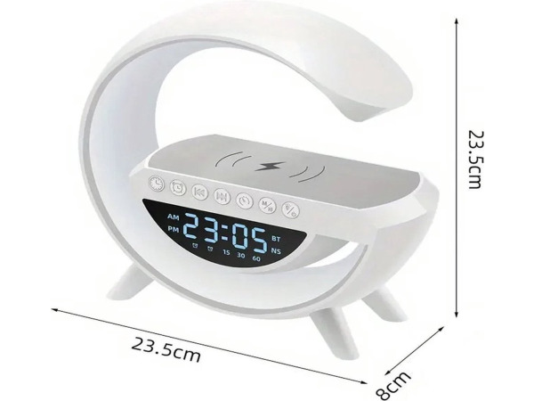 iBello bluetooth speaker LED Wake Up Light draadloze oplader – foto 3 – kavel bij XL Auctions