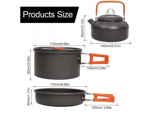 Camping pannenset outdoor kookset – foto 2 – kavel bij XL Auctions