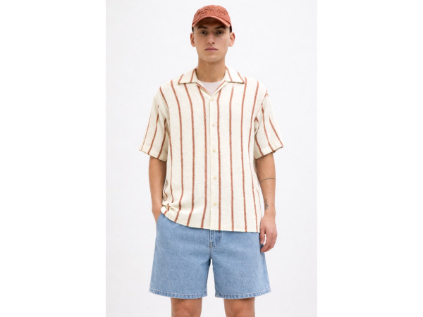 Jack & Jones Coba Stripe Resort Shirt Arabian Spice - L – foto 5 – kavel bij XL Auctions