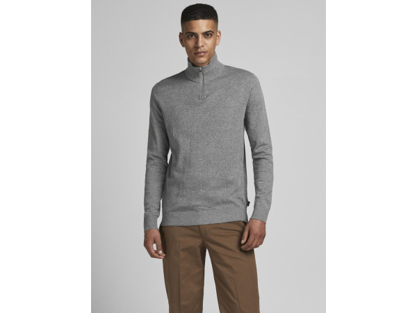 Jack & Jones Emil Knit Half Zip Light Grey Melange - XL – foto 2 – kavel bij XL Auctions