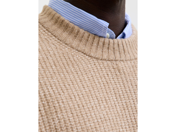 Jack & Jones York Ollie Knit Crew Neck Mocha Meringue - XXL – foto 4 – kavel bij XL Auctions