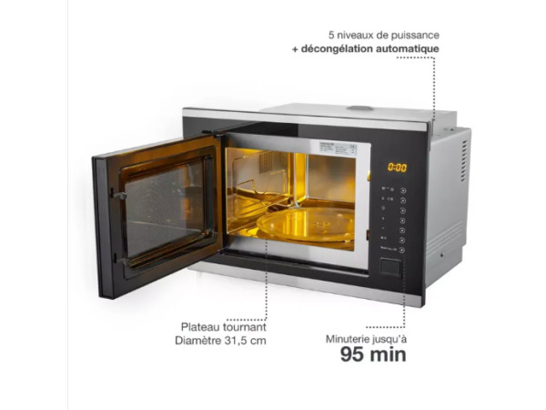 Essentiel-B Inbouw microgolfoven EMEG253n Grill – foto 4 – kavel bij XL Auctions