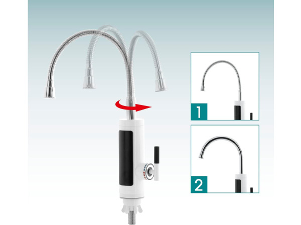 Elektrische warm- en koudwaterkraan Easymaxx C-uitloop WIT – foto 5 – kavel bij XL Auctions