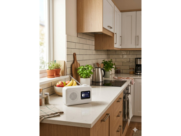 Silvercrest oplaadbare DAB+ Keukenradio Wit – foto 2 – kavel bij XL Auctions