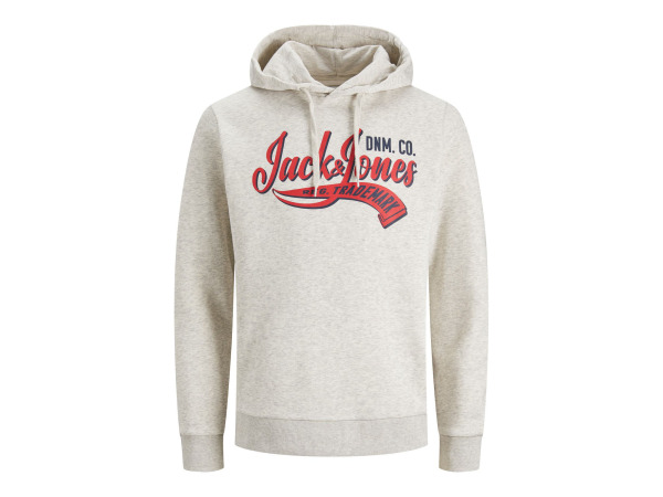 Jack & Jones Logo Sweat Hood White Melange - S – kavel bij XL Auctions