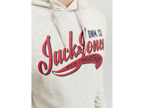 Jack & Jones Logo Sweat Hood White Melange - S – foto 2 – kavel bij XL Auctions