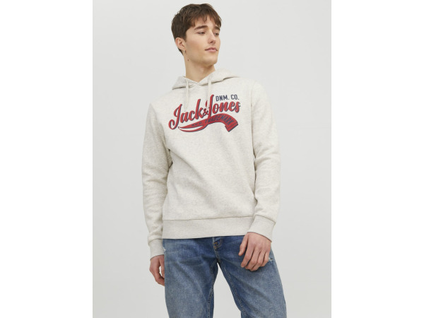 Jack & Jones Logo Sweat Hood White Melange - S – foto 3 – kavel bij XL Auctions