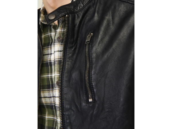 Jack & Jones Richard Leather Jacket Zwart - S – foto 6 – kavel bij XL Auctions
