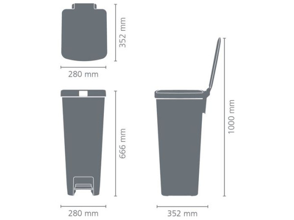 Brabantia StepUp Prullenbak - Pedaalemmer - 40 liter – foto 2 – kavel bij XL Auctions