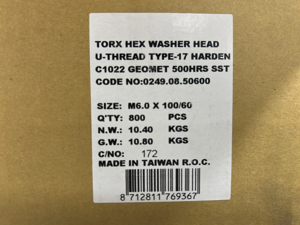Doos houtconstructieschroef flenskop Torx M6x100mm Geomet – foto 5 – kavel bij XL Auctions