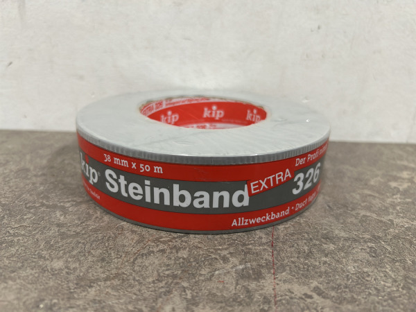 6x Kip steenband Extra 50m x 38mm zilver – foto 6 – kavel bij XL Auctions