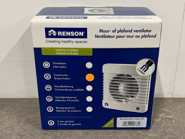 Renson muur of plafond ventilator 125mm wit – foto 6 – kavel bij XL Auctions