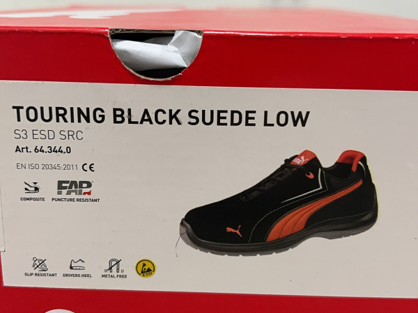 Puma veiligheidsschoen maat 41 S3 Touring zwart/rood – foto 8 – kavel bij XL Auctions