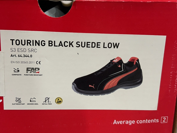 Puma veiligheidsschoen maat 45 S3 Touring zwart/rood – foto 8 – kavel bij XL Auctions