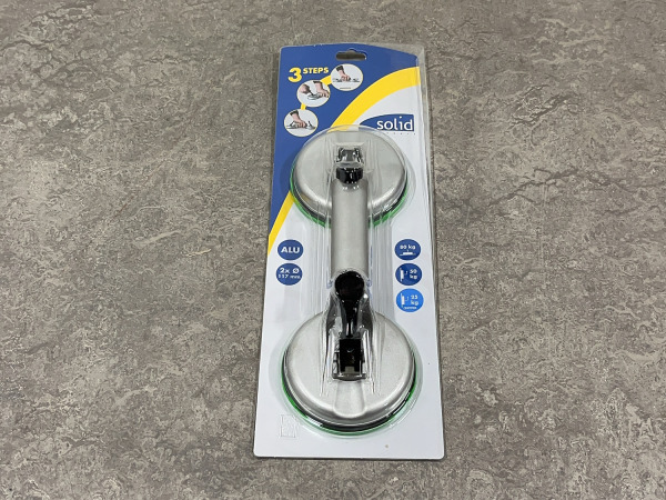 2x Solid glasdrager / zuigheffer met 2 naps – foto 8 – kavel bij XL Auctions