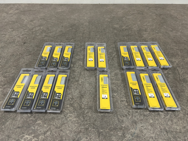 Stanley brads 18GA diverse lengtes set 17-delig – kavel bij XL Auctions