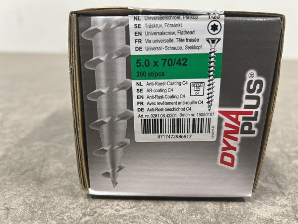 6x Dynaplus unischroef ø5x70mm 200-pack – foto 6 – kavel bij XL Auctions