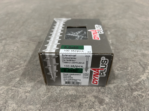 5x Dynaplus spaanplaatschroef ø6x60mm 100-pack – foto 5 – kavel bij XL Auctions