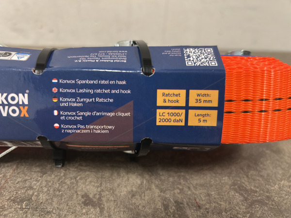9x Konvox spanband 5mx35mm met ratelgesp LAZE1435-0005 – foto 5 – kavel bij XL Auctions