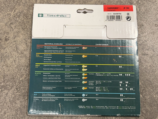 Stehle cirkelzaagblad ø160mm 4T voor cement – foto 4 – kavel bij XL Auctions